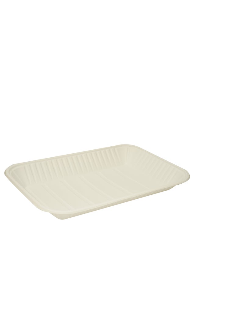 Ideal Pack Plastic Tray, V4, 500gm, 27x18.5cm, White 3PKTS - Image 3
