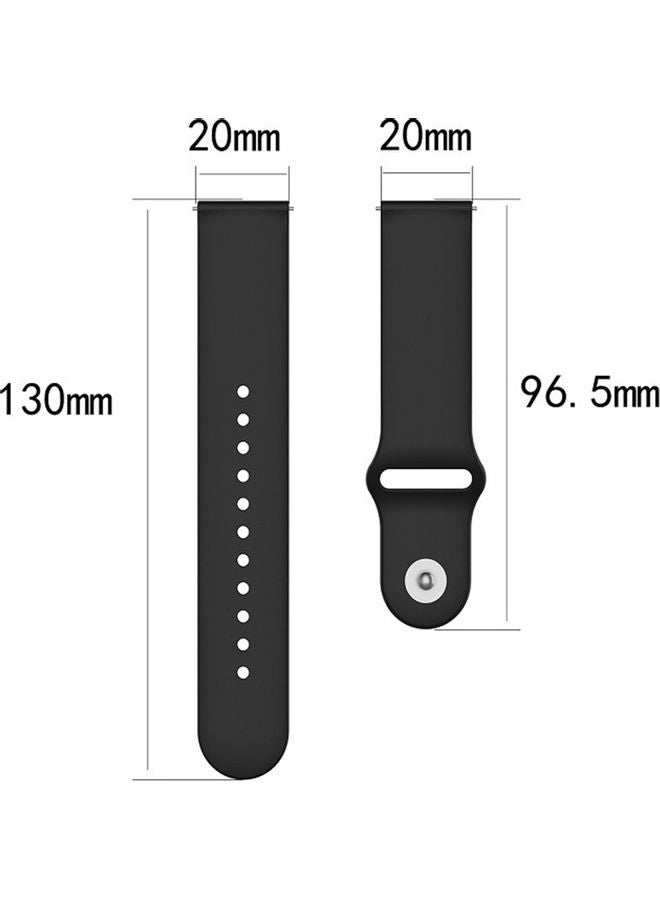 10-Piece Replacement Silicone Smart Watch Strap 20mm Multicolour - Image 3