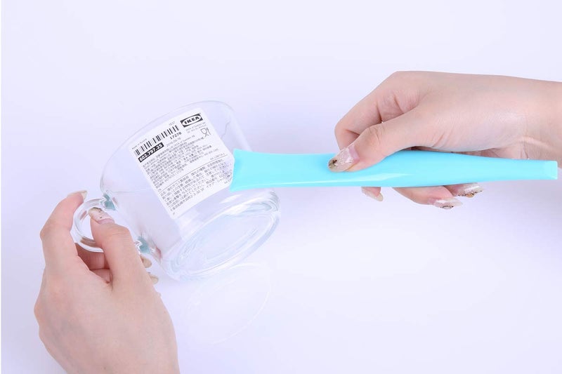 Eunion Plastic Scraper Label Scraper Label Peeler Can Opener, Eunion Plastic Multipurpose Stiff Scraper Scratch Free Cleaning Tool, 3 Pack, Blue - Image 5