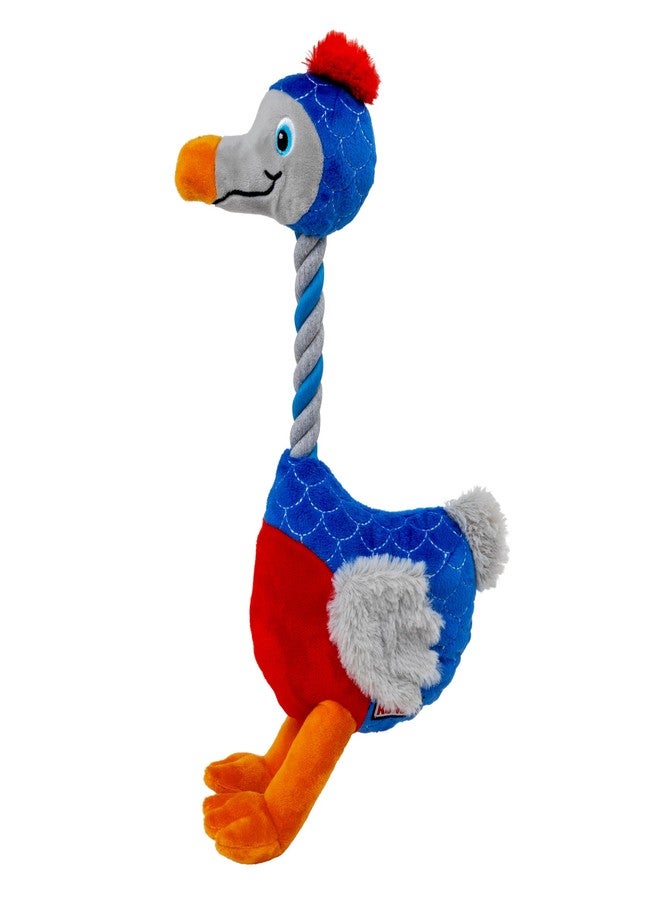 KONG Bendeez Dog Toy - Durable Plush with Rope, Flexible Twistable Design, Squeaker for Interactive Play, Large Size for All Dogs (Bird) - Image 1