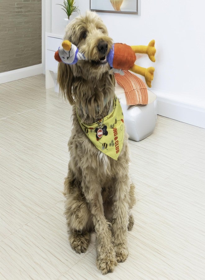 KONG Bendeez Dog Toy - Durable Plush with Rope, Flexible Twistable Design, Squeaker for Interactive Play, Large Size for All Dogs (Bird) - Image 2