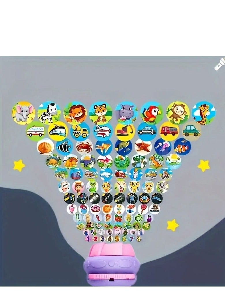 Flash Light Kids,24 Patterns 3 Cards Flash Bedtime Light, Early Educational Toys for Kids, Green - Image 2