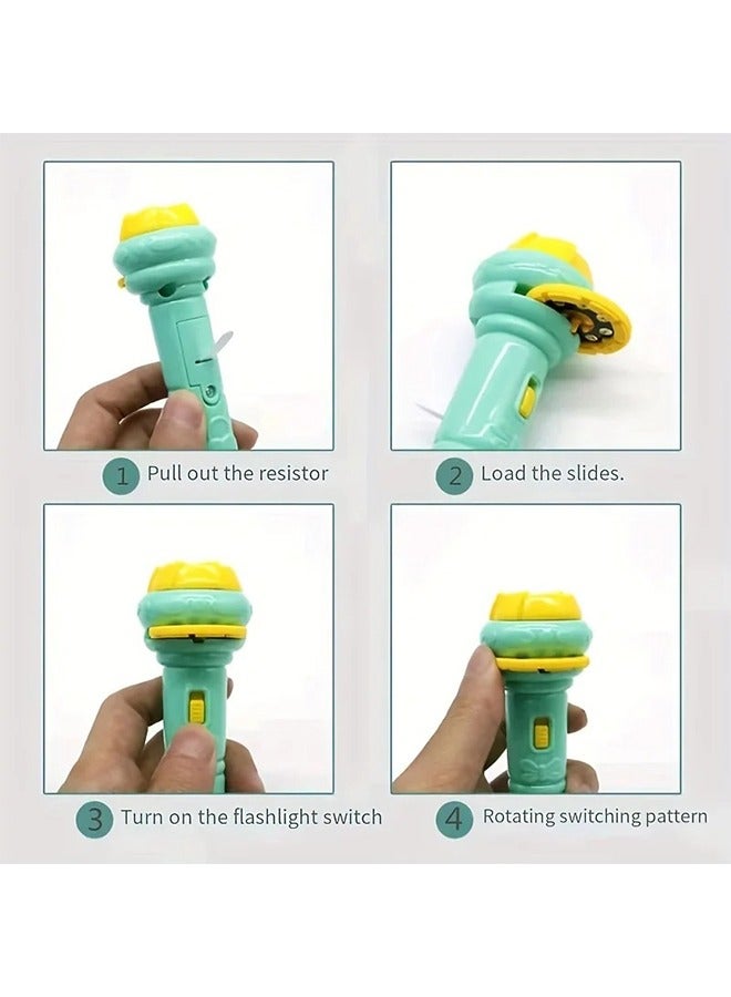 Flash Light Kids,24 Patterns 3 Cards Flash Bedtime Light, Early Educational Toys for Kids, Green - Image 4