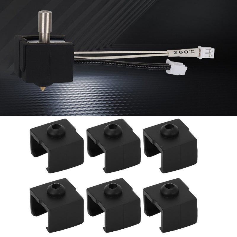 6PCS Hotend Silicone Sleeves 280℃ Temperature Resistance 3D Printer Extruder Silicone Cover Socks for Ender 3 V3 SE - Image 1
