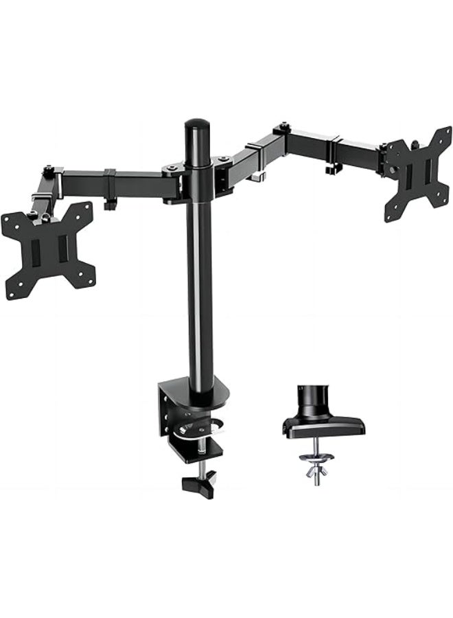 HXDERE HX100-2 Dual Monitor Bracket - Durable & Adjustable Monitor Stand for 13-27 Inch Screens - Easy Installation for Daily Use - Image 1