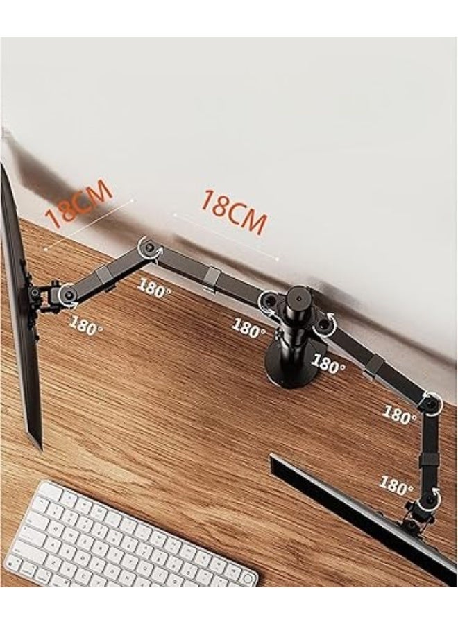 HXDERE HX100-2 Dual Monitor Bracket - Durable & Adjustable Monitor Stand for 13-27 Inch Screens - Easy Installation for Daily Use - Image 2