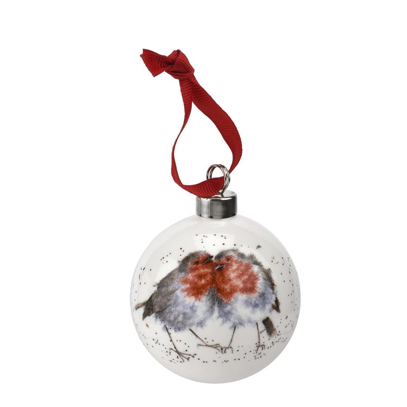 Royal Worcester Wrendale Designs Hanging Ornament (Robin) - Image 1