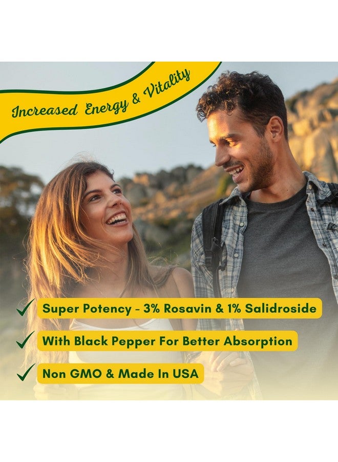 NutriONN Rhodiola Rosea - 500mg - 180 Vegan Capsules - 3% Rosavin 1% Salidroside Extract - Non-GMO - with Black Pepper for Enhanced Absorption - 6 Month Supply - Supplement for Energy & Stamina - Image 2