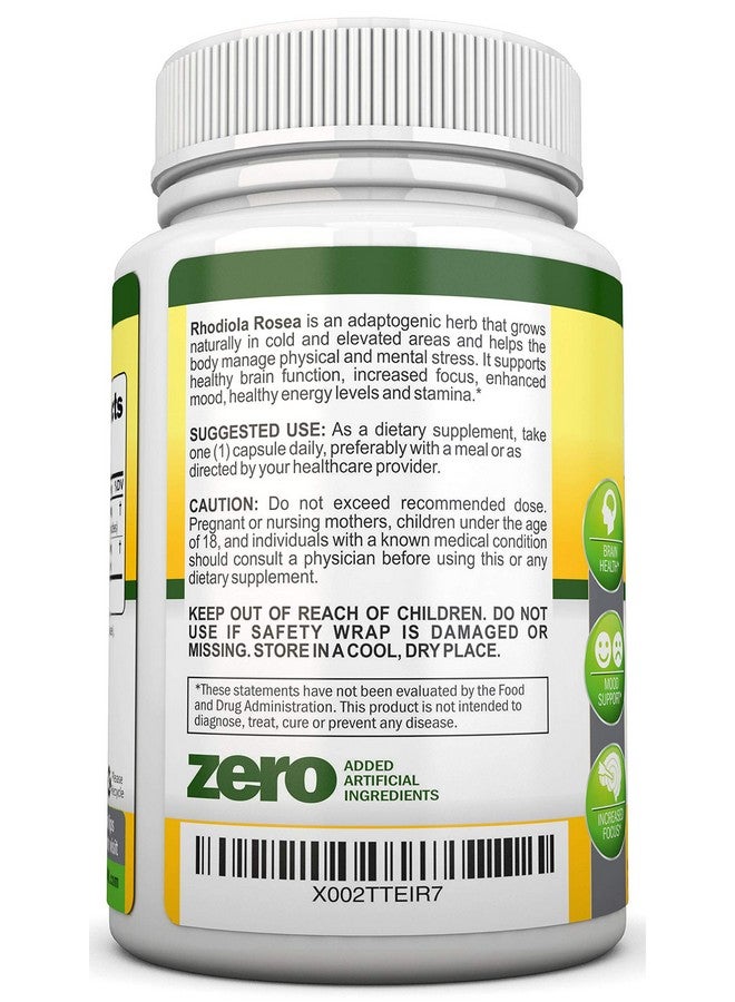 NutriONN Rhodiola Rosea - 500mg - 180 Vegan Capsules - 3% Rosavin 1% Salidroside Extract - Non-GMO - with Black Pepper for Enhanced Absorption - 6 Month Supply - Supplement for Energy & Stamina - Image 5