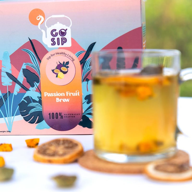 GO SIP شاي فواكه الباشن فروت - ساخن وبارد بطعم فاكهي طبيعي ومنعش بدون نكهات صناعية - شاي أعشاب معبأ بالفواكه الاستوائية - عبوة تحتوي على 18 كيساً - Image 5