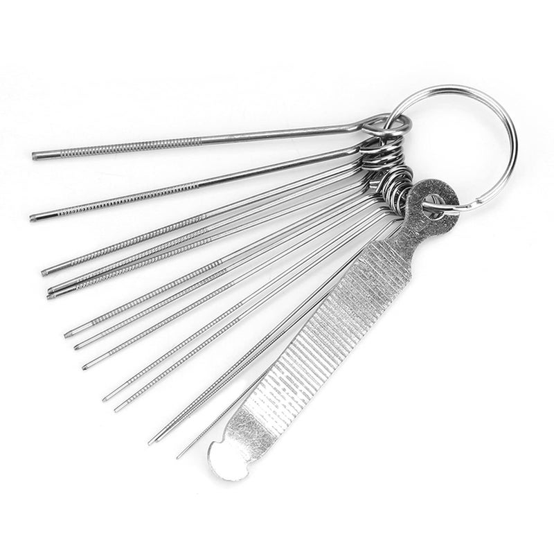 Guitar Nut File Set, Bridge Saddle Nut Files 13 Neddles Set Tool Kit for Instrument String
