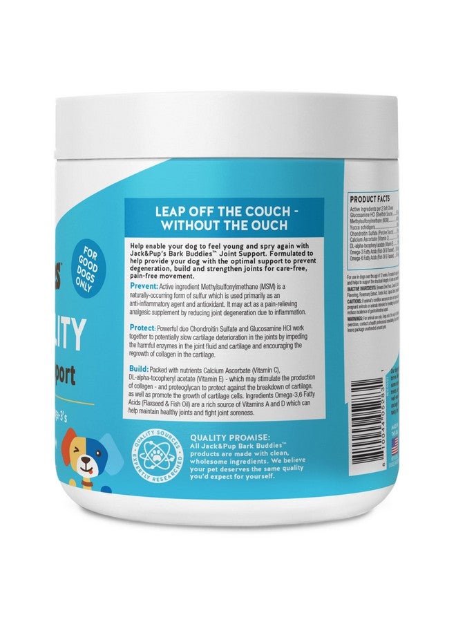 Jack&Pup Dog Joint Supplement FlexAgility Bark Buddies | Glucosamine Chondroitin For Dogs | Hip And Joint Chews For Dogs (5Oz, 60 Ct) - Image 4