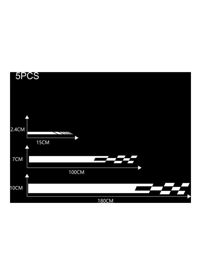 نيبمينينت مجموعة ملصقات لمرآة الرؤية الخلفية ولغطاء السيارة ولجانبي في أسفل الأبواب مكونة من 5 قطع - Image 2