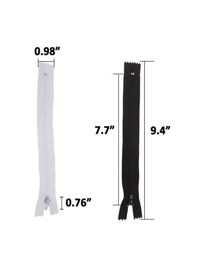 Amariver Amariver Black and White Nylon Coil Zippers, 100Pcs 9 Inches Nylon Coil Zippers for Tailor Sewer Sewing Crafter Special, 2 Colors, 50 Pcs Per Color  - Image 4