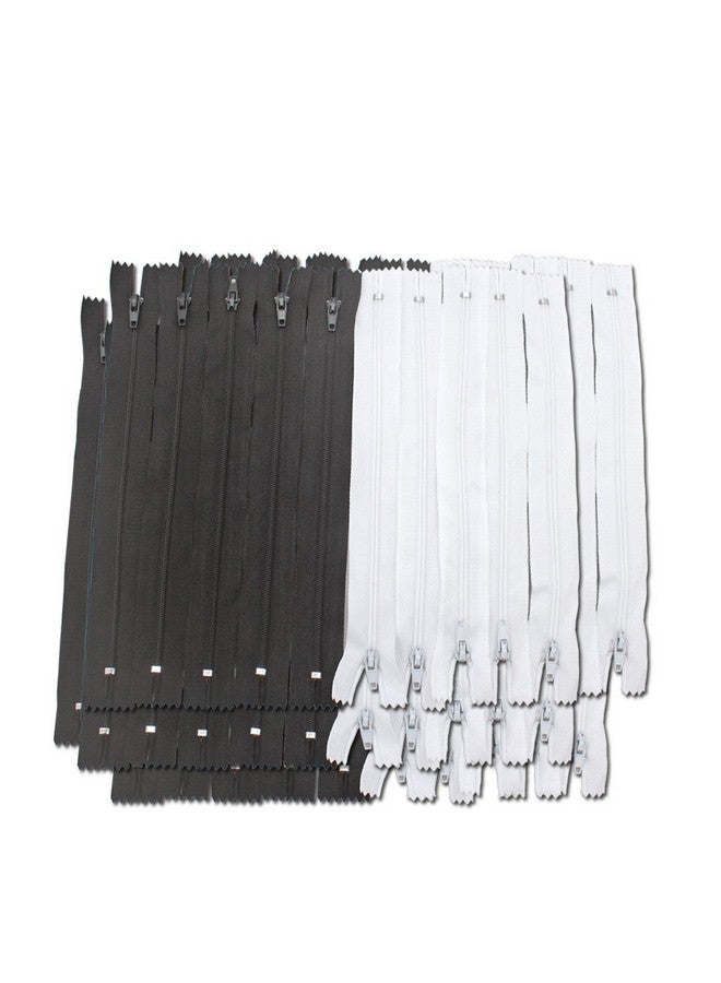 Amariver Amariver Black and White Nylon Coil Zippers, 100Pcs 9 Inches Nylon Coil Zippers for Tailor Sewer Sewing Crafter Special, 2 Colors, 50 Pcs Per Color  - Image 1