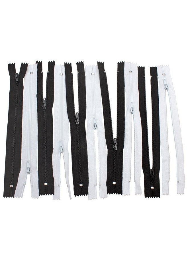 Amariver Amariver Black and White Nylon Coil Zippers, 100Pcs 9 Inches Nylon Coil Zippers for Tailor Sewer Sewing Crafter Special, 2 Colors, 50 Pcs Per Color  - Image 5