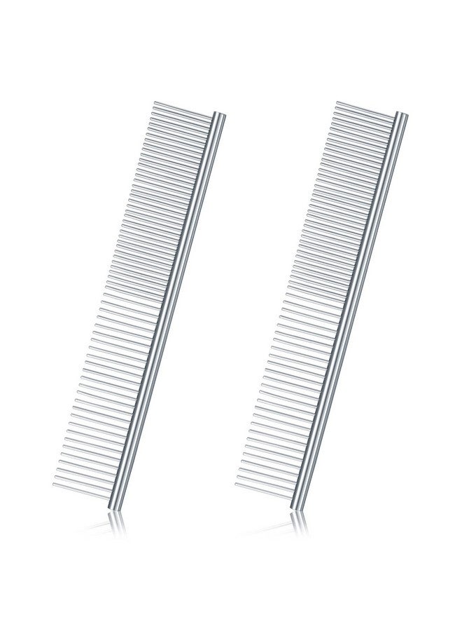 Perthlin 2 Pieces Macrame Comb and Tassel Brush Kit - Stainless Steel Combs for Pet Grooming, Macrame Fringe Cord and Supplies (Silver) - Image 1