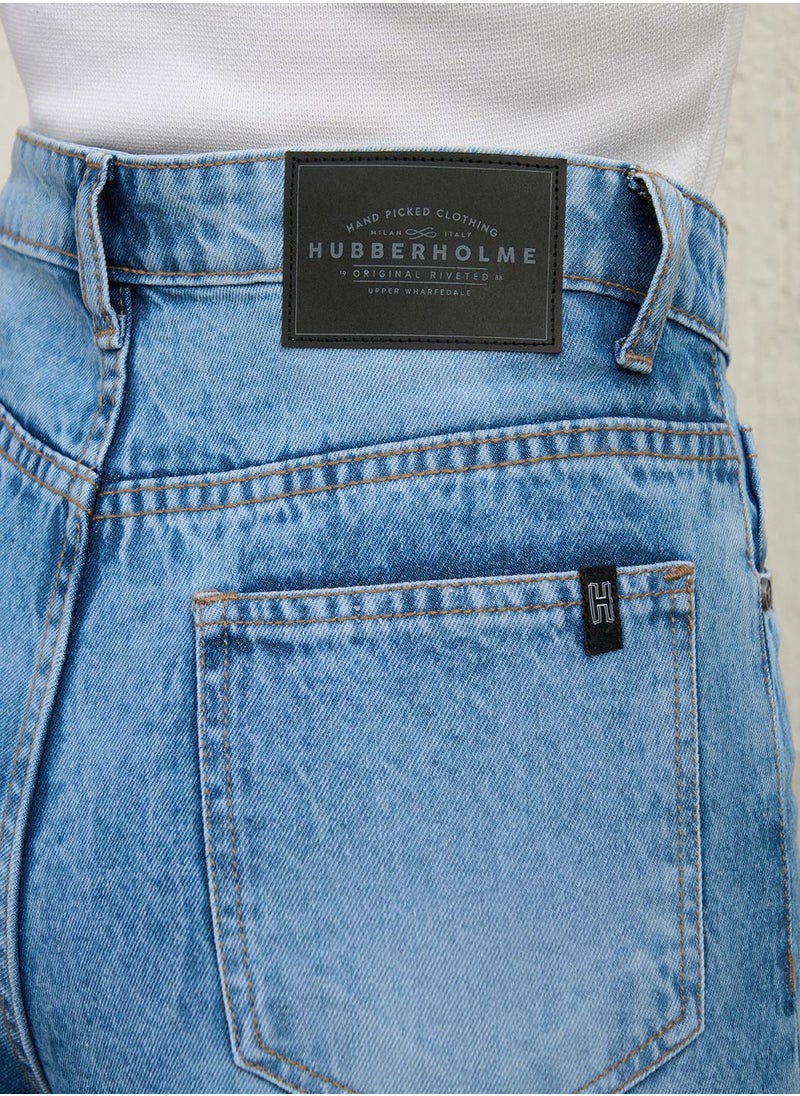 Hubberholme Slim Fit Jeans for Women - Indigo Low Distress  - Image 5