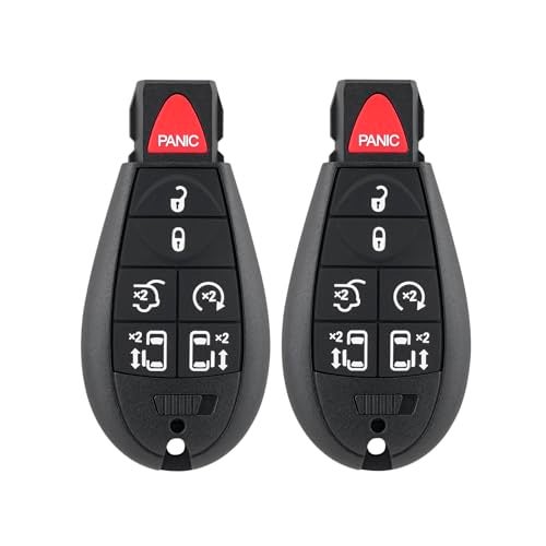GZXNKEY 2PCS Key Fob Replacement for Dodge Grand Caravan 2008 2009 2010 2011 2012 2013 2014 2015 2016 2017 2018 2019 2020 Remote Key for FCC ID IYZC01C  M3N5WY783X
