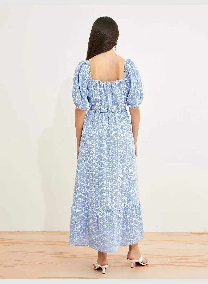 KOTON Floral Print Midi Dress