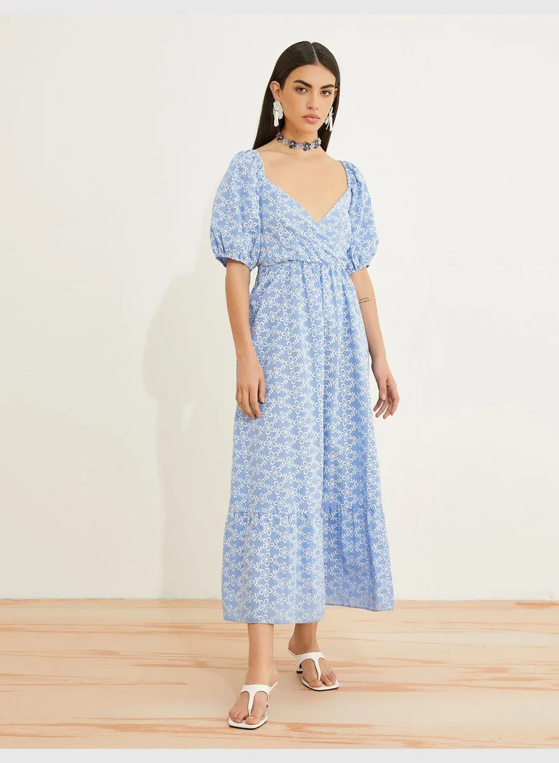 KOTON Floral Print Midi Dress