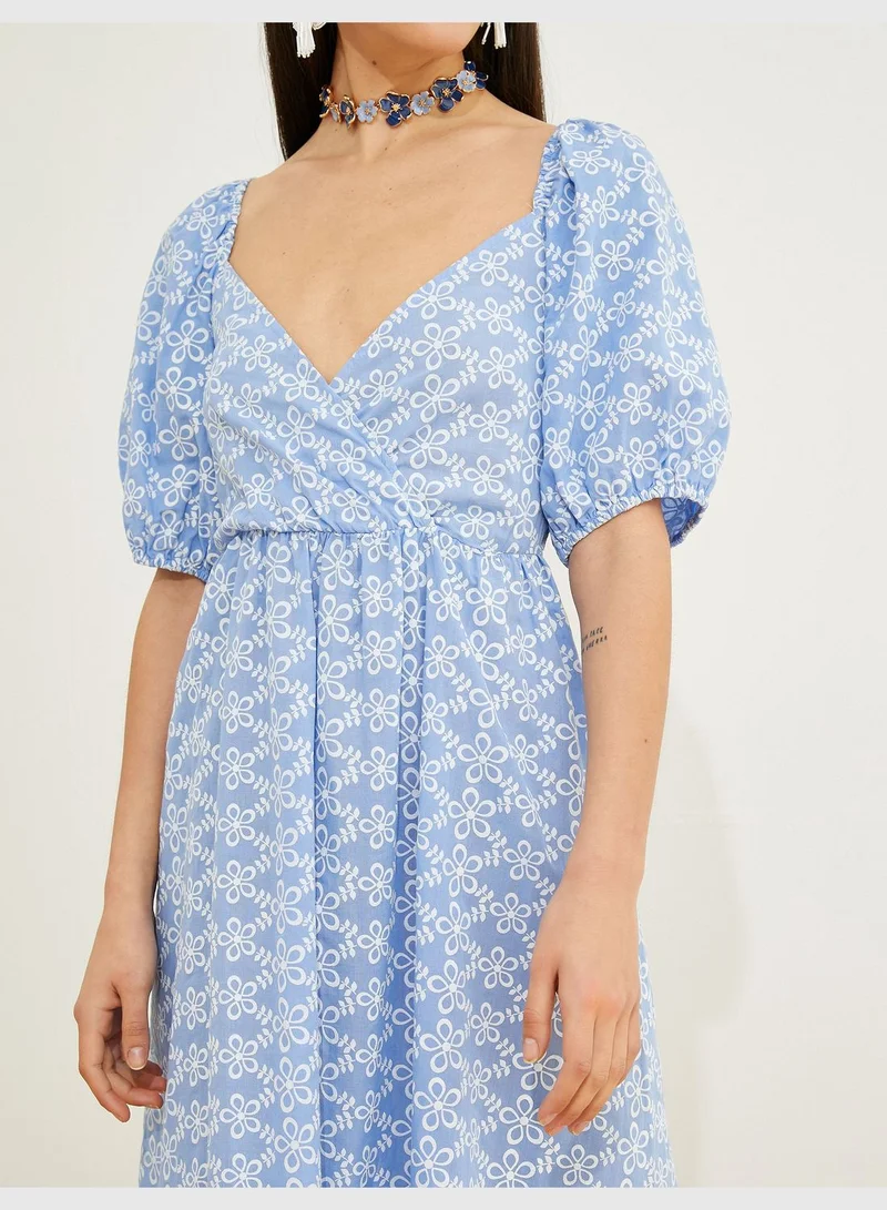 KOTON Floral Print Midi Dress