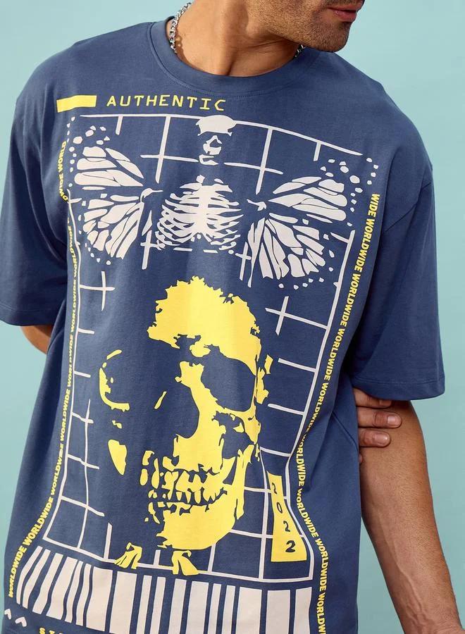 Mascln Sassafras Mascln Sassafras Front Graphic Print Oversized T-Shirt
