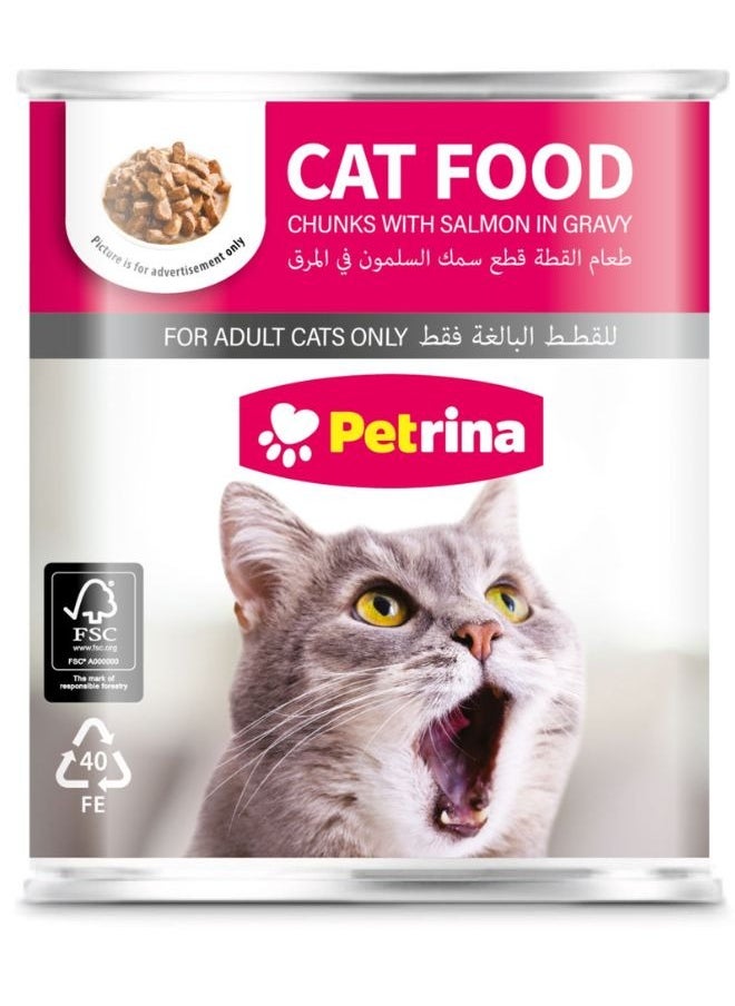 Petrina Cat Food Salmon Chunks In Gravy 400g  - Image 1