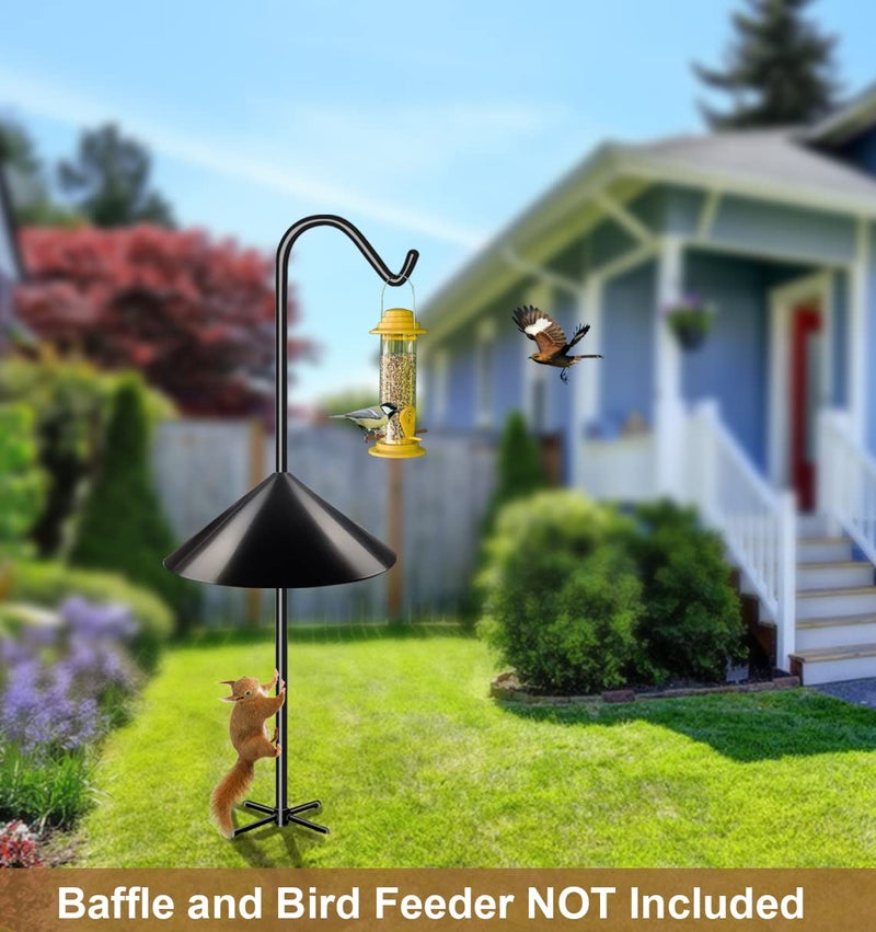 Garbuildman Squirrel Baffle Accessory for Bird Feeder Pole, Pole Mounted Buckle Stopper for Bird House Guard, 1 Pack (Baffle Not Included) - Image 4
