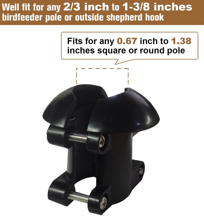 Garbuildman Squirrel Baffle Accessory for Bird Feeder Pole, Pole Mounted Buckle Stopper for Bird House Guard, 1 Pack (Baffle Not Included) - Image 2
