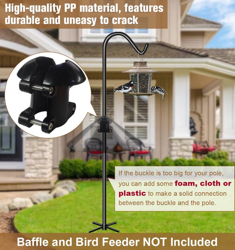 Garbuildman Squirrel Baffle Accessory for Bird Feeder Pole, Pole Mounted Buckle Stopper for Bird House Guard, 1 Pack (Baffle Not Included) - Image 3