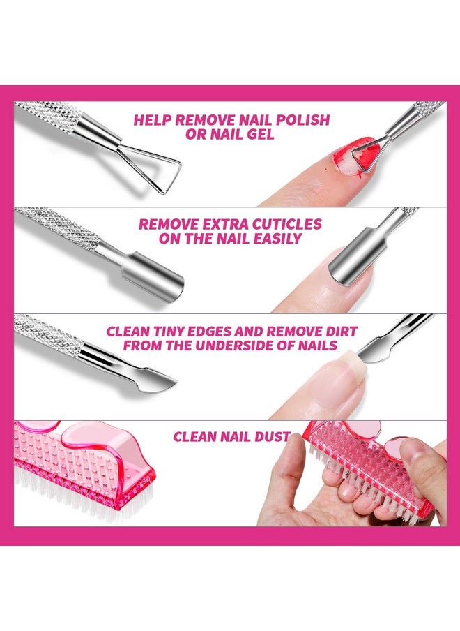 FANDAMEI - FANDAMEI Nail Polish Gel Remover Tools Kit with Nail Clips, 100ml Nail Polish Remover Bottle, 500 Nail Remover Cotton Pad, Nail Brush, Cuticle Pusher/Peeler, 100/180 Nail File,Buffer Block - Image 1