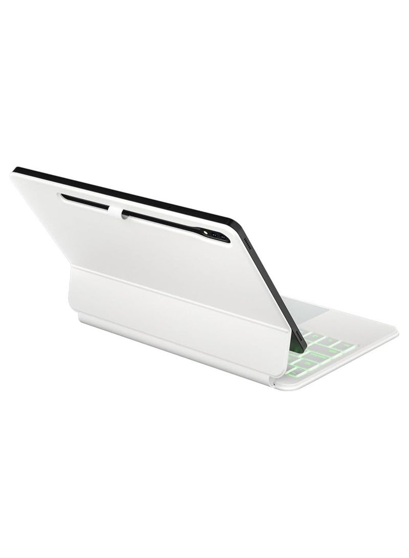 general مناسب لحافظة لوحة المفاتيح ذات الإضاءة الخلفية Samsung Galaxy S9 Plus مقاس 12.4 بوصة، لوحة مفاتيح تحكم ذكية بتقنية البلوتوث بإضاءة خلفية مغناطيسية، وظيفة الارتفاع المغناطيسي، مع فتحة قلم - Image 4