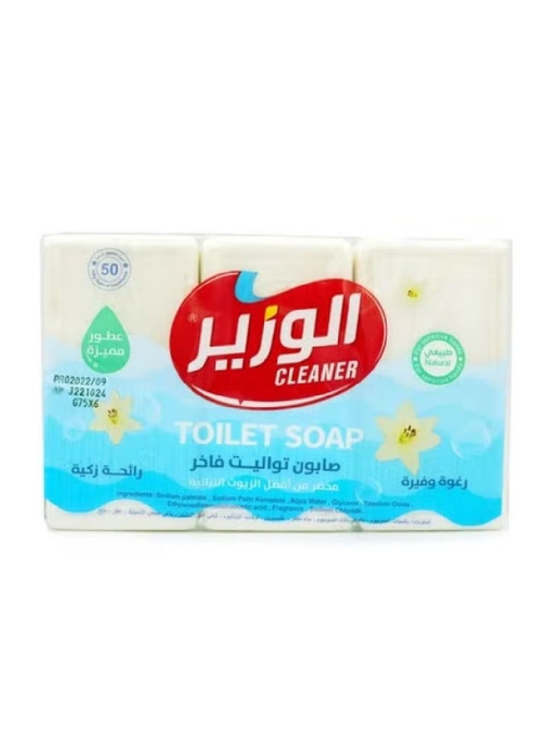 الوزير صابون الوزير قوالب معطر مكونة من 6 قطع 75غم - Image 1