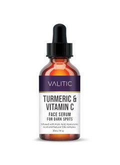 VALITIC Vitamin C Serum - Anti Aging and Dark Spot Remover for Face, Skin Care with Hyaluronic Acid, Collagen, Kojic Acid, Turmeric Oil - Brightening Face Serum 1 fl oz