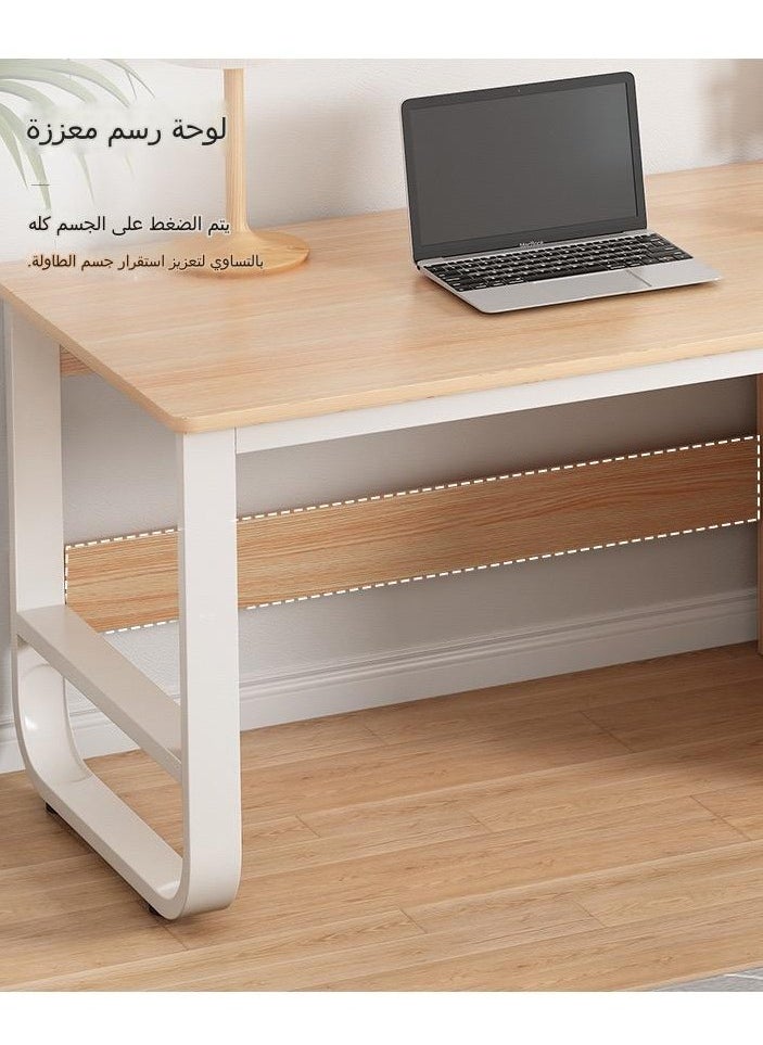 Double Desk Multifunctional Home Office Desk Modern PC Desk Sturdy Study Writing Desk with 3 Drawers and Storage Shelves Simple Stylish PC Workstation Desk
