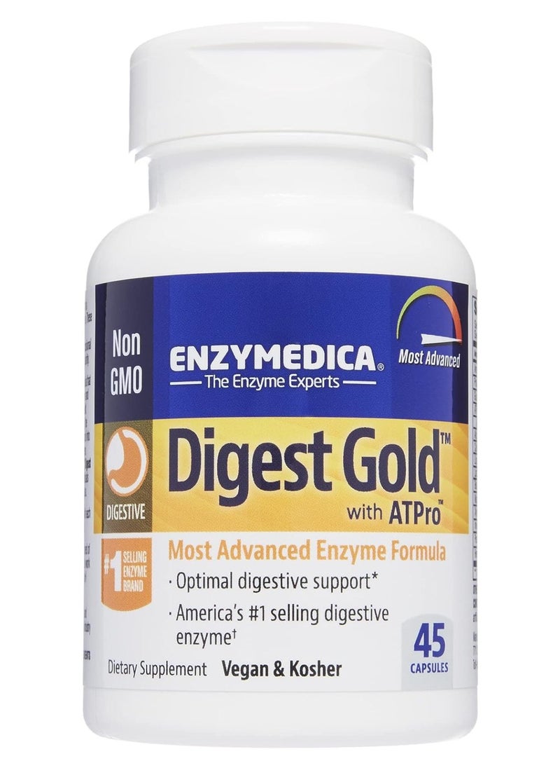ENZYMEDICA - Enzymedica Digest Gold With ATPro Dietary Supplement Capsules 45's - Image 1