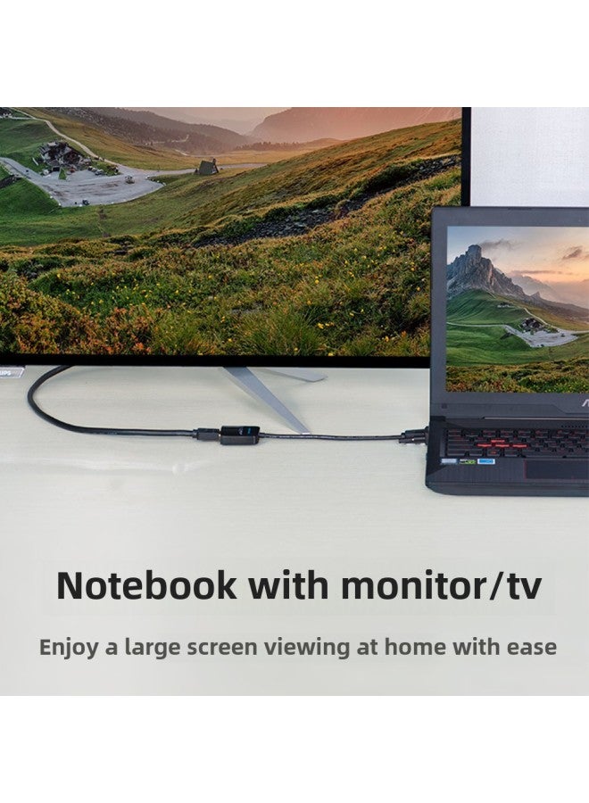 محول Weixun VGA إلى HDMI مع كابل صوت HD محول شاشة العرض محول العرض - اللون: أسود إصدار Pvc - طول الخط: 15 سم - Image 3