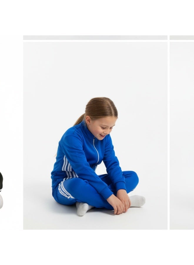 Caesar Girls' winter tracksuit with velvet lining and striped design - Image 3