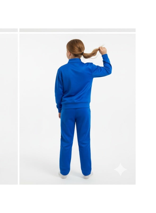 Caesar Girls' winter tracksuit with velvet lining and striped design - Image 2