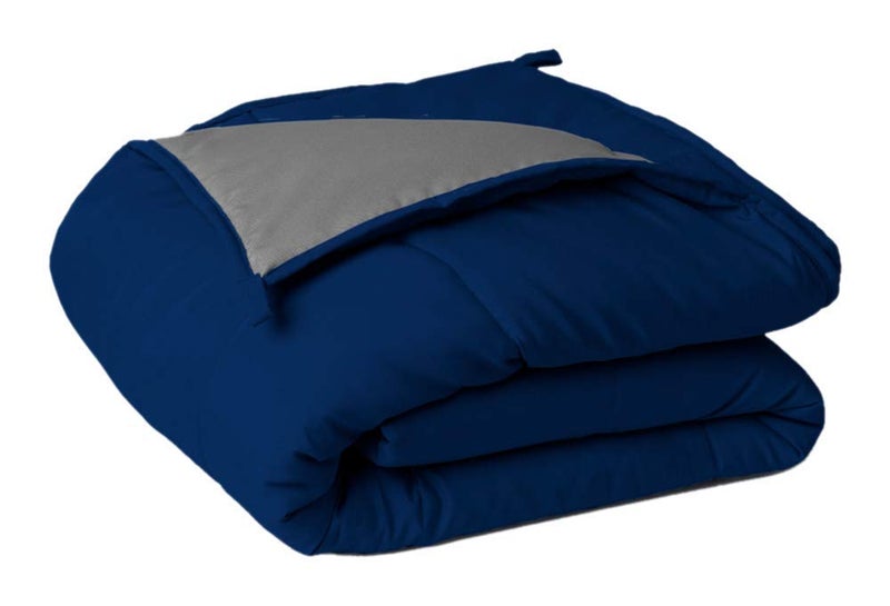 Sleepyhead 220 GSM Microfiber Reversible Comforter - Double Bed (90″x100″) Royal Blue & Ash Grey | All-Season Soft, Ultra-Cozy Quilt Blanket - Image 5