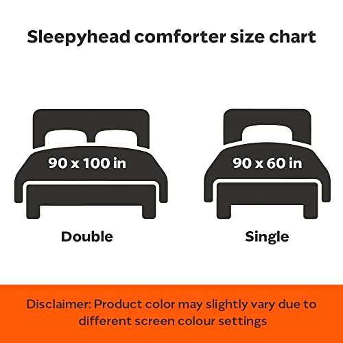 Sleepyhead 220 GSM Microfiber Reversible Comforter - Double Bed (90″x100″) Royal Blue & Ash Grey | All-Season Soft, Ultra-Cozy Quilt Blanket - Image 3