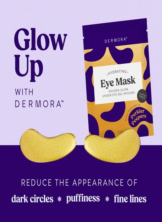 DERMORA Golden Glow Under Eye Patches (100 Pairs Eye Gels) - Rejuvenating Treatment for Dark Circles, Puffy Eyes, Refreshing, Revitalizing, Travel, Wrinkles - Image 5