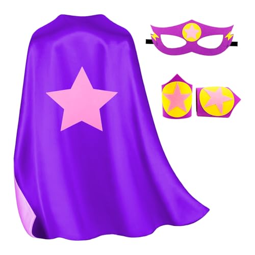 iROLEWIN KidsSuperheroCape and Mask for BoysGirls Super Hero Dressup Costumes as Children Birthday Party Gifts Favors - Image 1