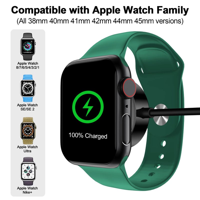 xiwxi ðŸðŸŽðŸðŸ” ð”ð©ð ð«ðšððžð Magnetic Charging Cable for Apple Watch Charger,[USB C Port] Wireless Charging Cable Compatible with iWatch Series Ultra/10/9/8/7/6/SE/SE2/5/4/3/2[3.3FT/1M],Black - Image 2
