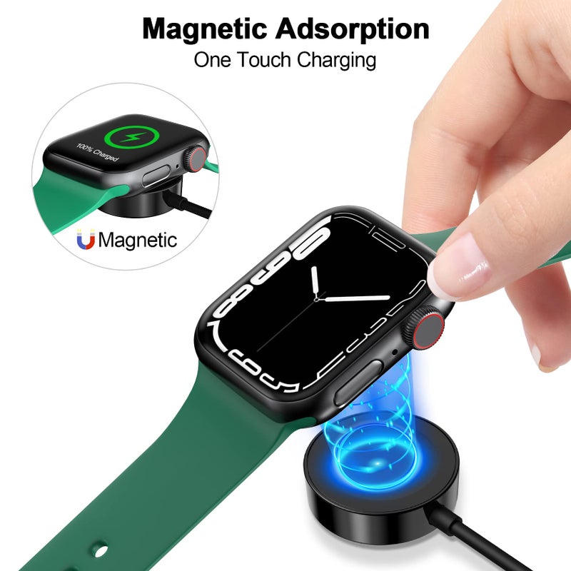 xiwxi ðŸðŸŽðŸðŸ” ð”ð©ð ð«ðšððžð Magnetic Charging Cable for Apple Watch Charger,[USB C Port] Wireless Charging Cable Compatible with iWatch Series Ultra/10/9/8/7/6/SE/SE2/5/4/3/2[3.3FT/1M],Black - Image 5