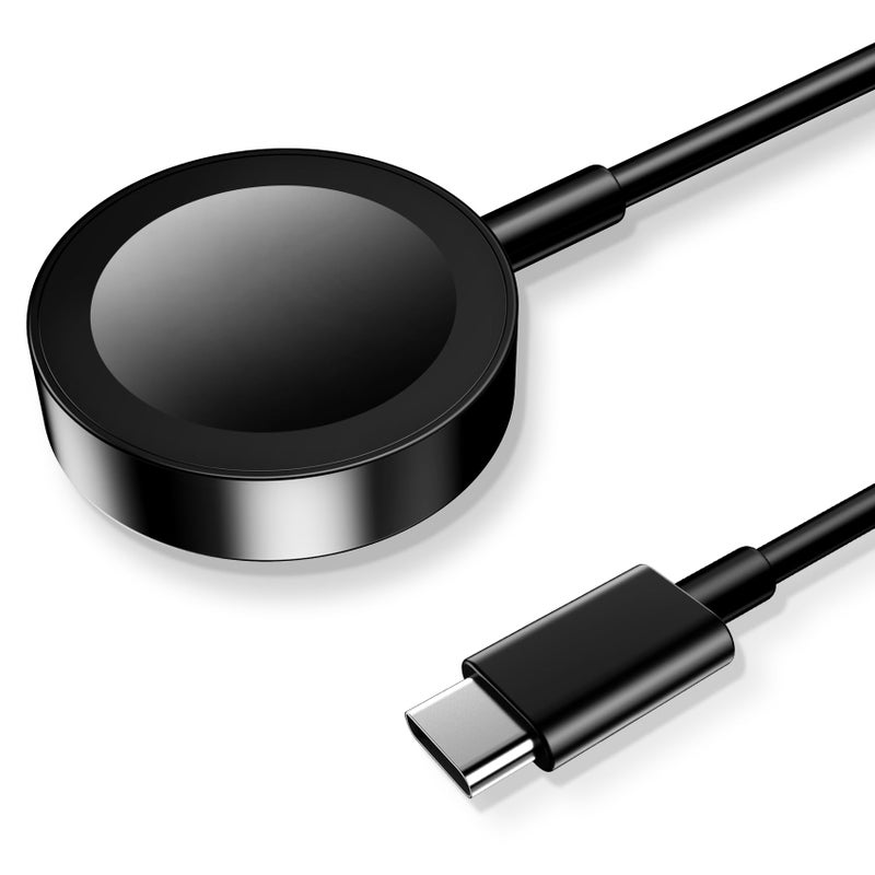 xiwxi ðŸðŸŽðŸðŸ” ð”ð©ð ð«ðšððžð Magnetic Charging Cable for Apple Watch Charger,[USB C Port] Wireless Charging Cable Compatible with iWatch Series Ultra/10/9/8/7/6/SE/SE2/5/4/3/2[3.3FT/1M],Black - Image 1