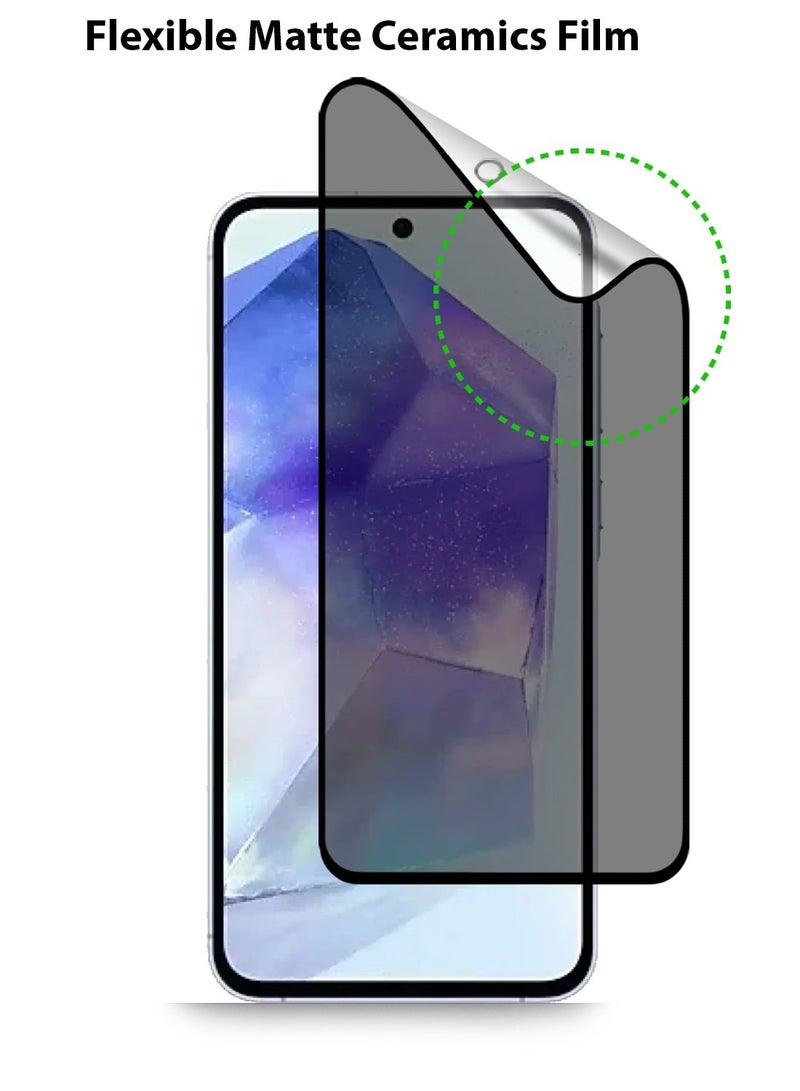 Techie Full Cover Explosion-Proof Matte Ceramic Privacy Film Screen Protector for Samsung Galaxy A55 - Image 3