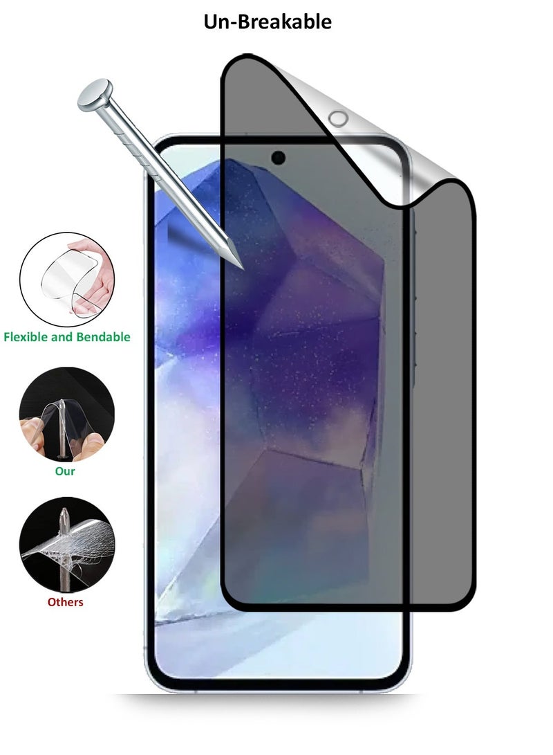 Techie Full Cover Explosion-Proof Matte Ceramic Privacy Film Screen Protector for Samsung Galaxy A55 - Image 2