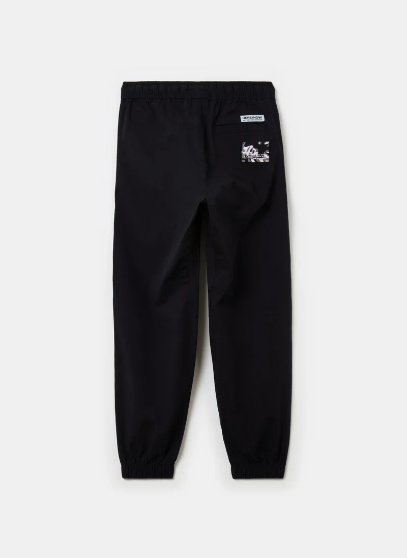 Ovs Parachute joggers with lettering print